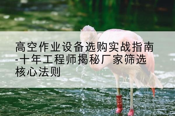 宿豫剪叉式升降机厂家-高空作业设备选购实战指南-十年工程师揭秘厂家筛选核心法则