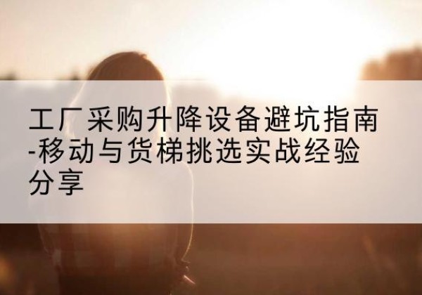 宿豫移动式升降机怎么选-工厂采购升降设备避坑指南-移动与货梯挑选实战经验分享