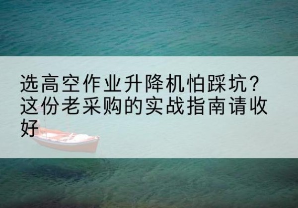 宿豫高空作业升降机厂家推荐-选高空作业升降机怕踩坑？这份老采购的实战指南请收好